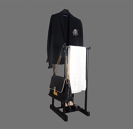 TG-1702 TELESCOPIC HEIGHT ADJUSTABLE DOUBLE VALET STAND